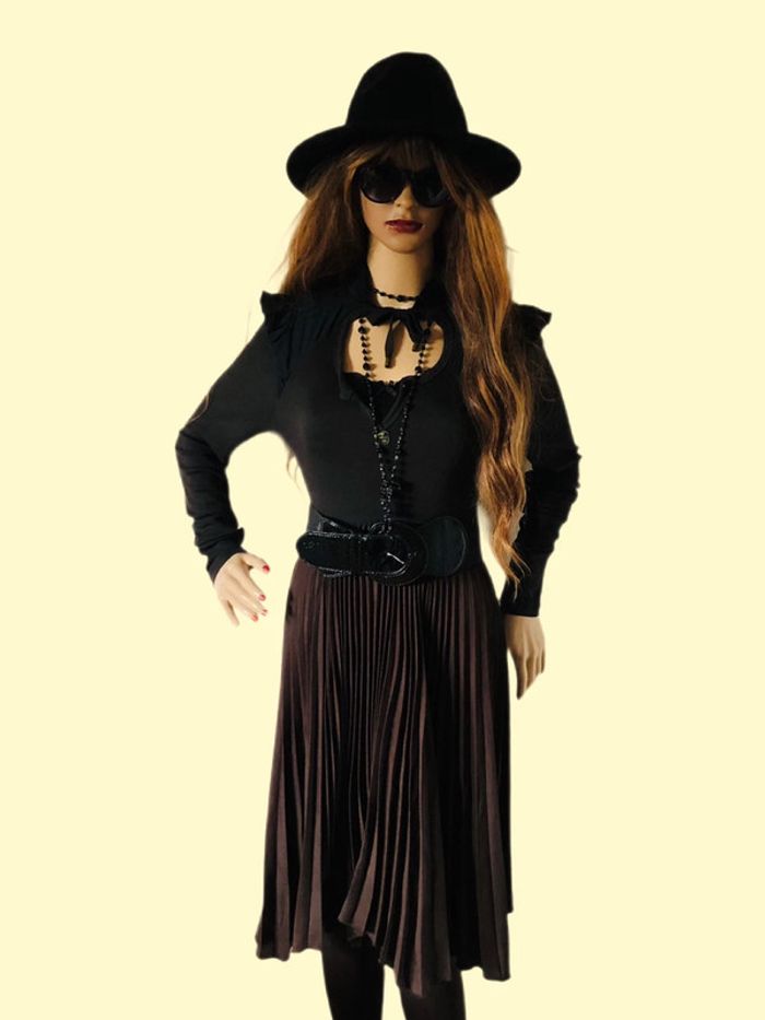 🖤🍁Robe d’automne whimsigoth witchy dark romantic style Cop Copine dress🍁🤎 - photo numéro 6