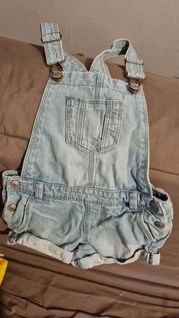 Salopette short jean