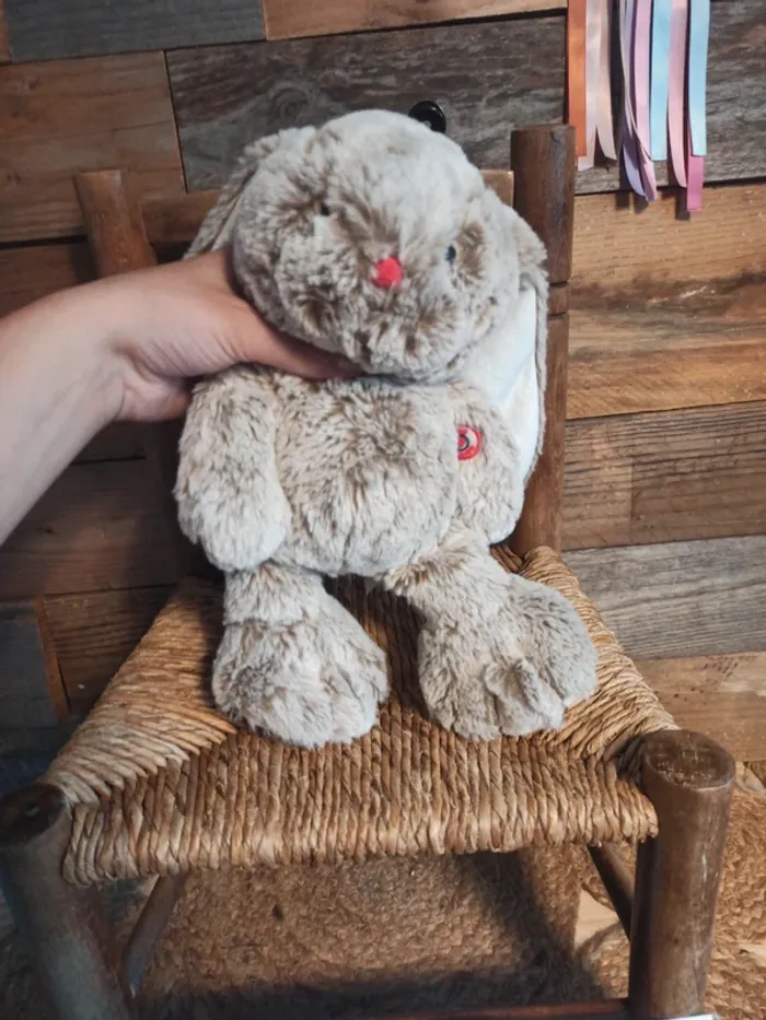 Peluche lapin rouge kaloo tbe - photo numéro 4