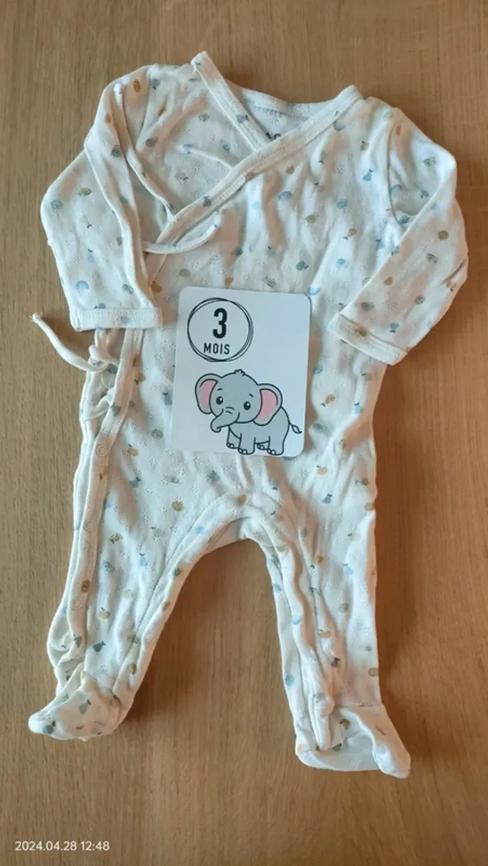 Lot 3 pyjamas 1 pièce - photo numéro 3