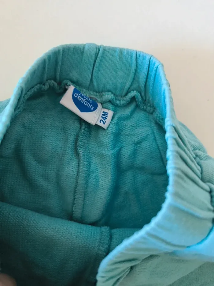 Pantalon bleu clair. Mots d'enfants. 24 mois - photo numéro 3