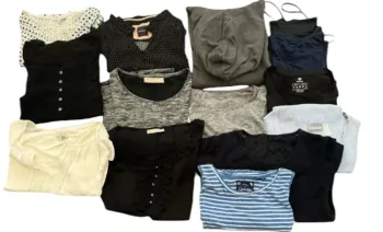 Lot de 14 Tops blouses pulls femme taille M