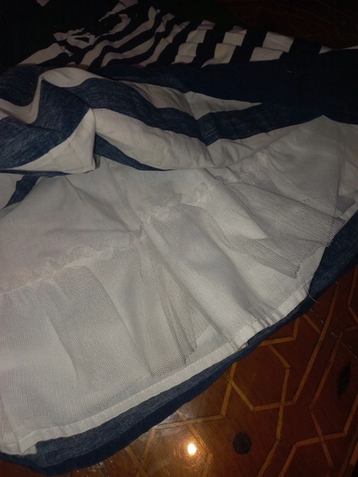 Belle robe marine évasée doublures 9 a 12 mois - photo numéro 4