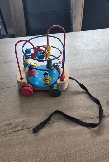 Boulier manège en bois vintage à tirer