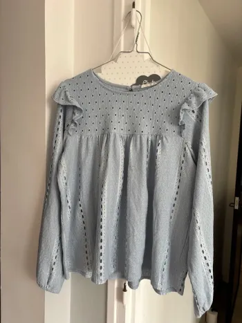 Blouse bleu ciel