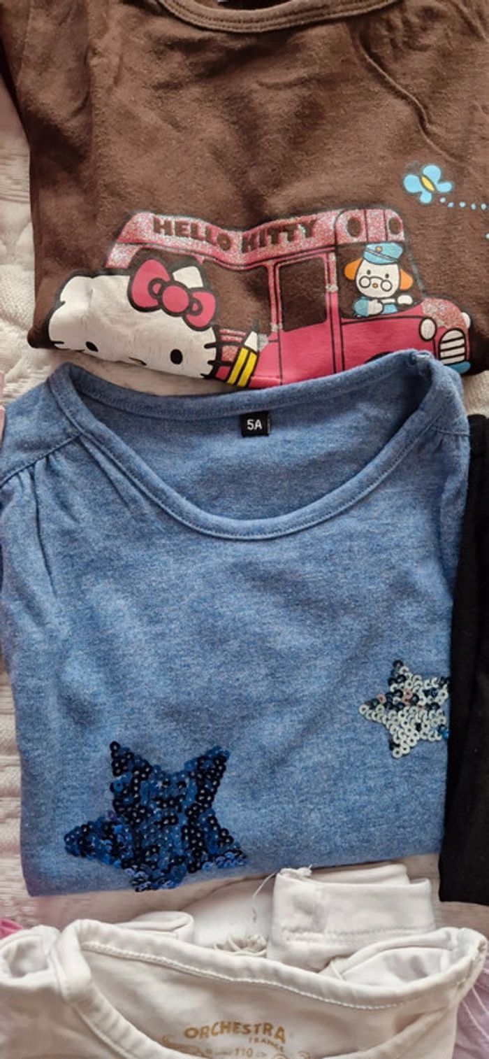Lot de 13 t-shirts manches longues fille 5 ans - photo numéro 9