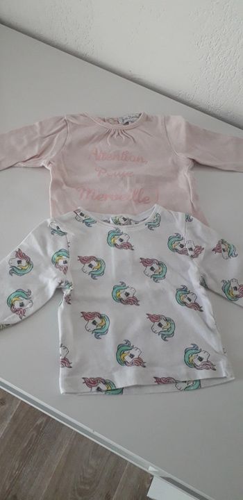 Lot de 2 T.shirts manches longues 1 mois