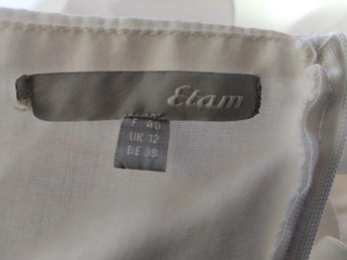 Robe blanche cocktail a volants taille 40 - photo numéro 10