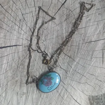 Vintage collier prénom Carine
