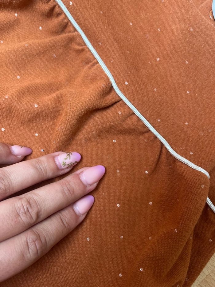 Robe marron à pois dorés - photo numéro 6
