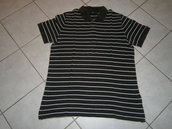 Polo MC rayé marron CELIO Taille 2XL