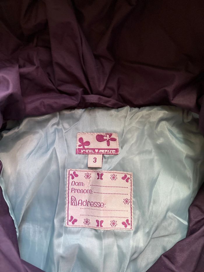 Doudoune violette 3 ans - photo numéro 5