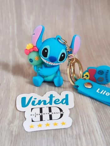 Porte clés Lilo & Stitch bleu