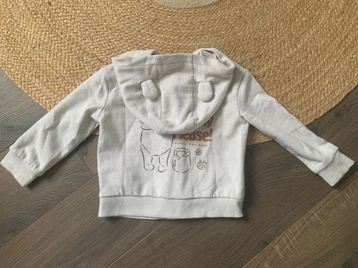 Sweat hoodie capuche zippé beige Disney Winnie l’ourson 24 mois 2 ans - photo numéro 4