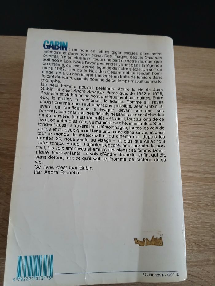 Livre biographie Gabin - photo numéro 2