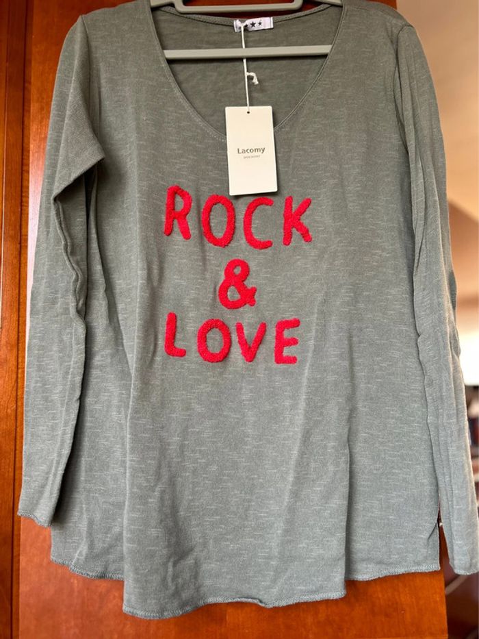 Pull kaki col v rock & love