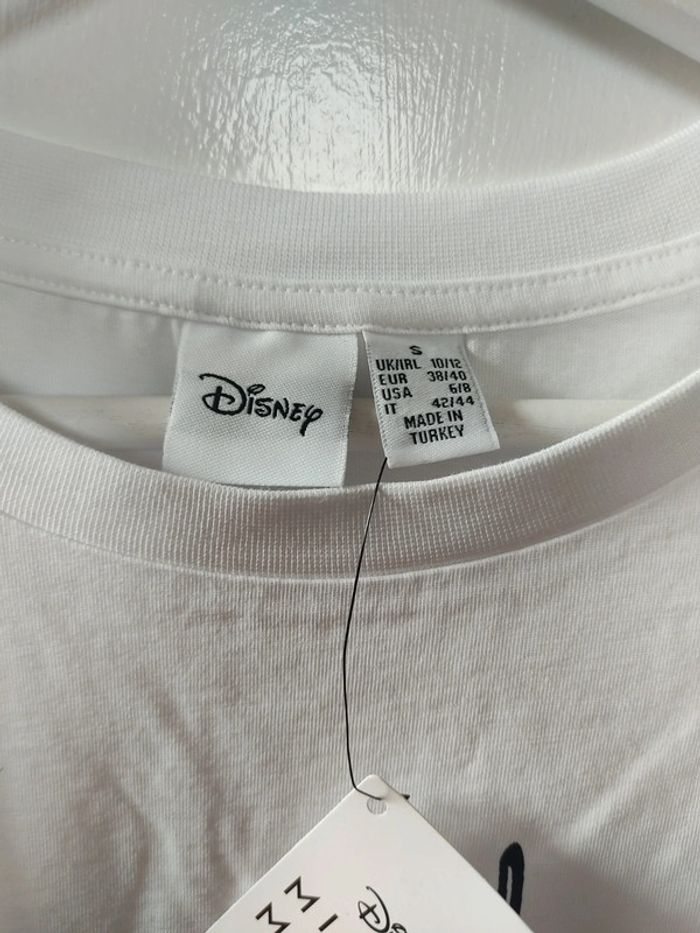 T-shirt femme blanc Disney Mickey Mouse S coton Neuf - photo numéro 6