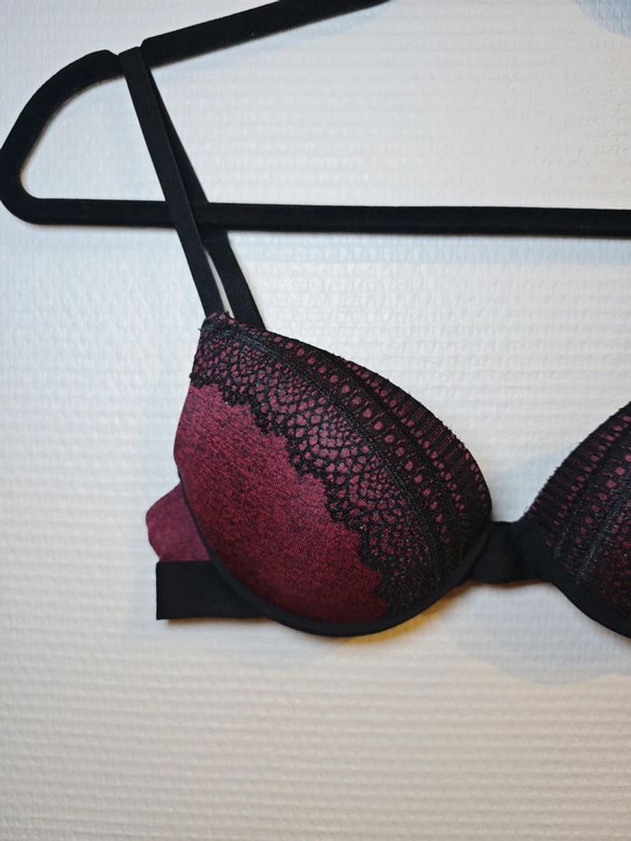 Soutien-gorge Undiz noir et bordeaux - photo numéro 2