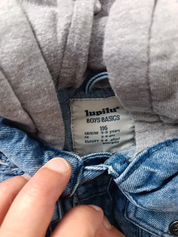 Veste en jeans capuche Lupilu 5/6 ans - photo numéro 3