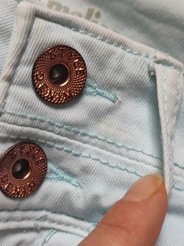 Jean coupe droite bleu clair taille XS - photo numéro 6