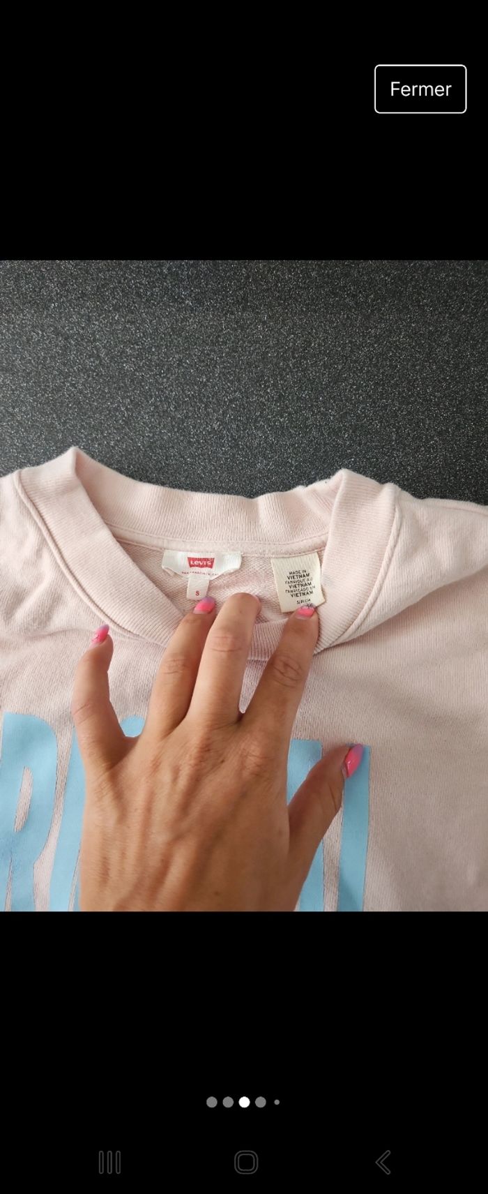 Sweat levi's rose pâle - photo numéro 3
