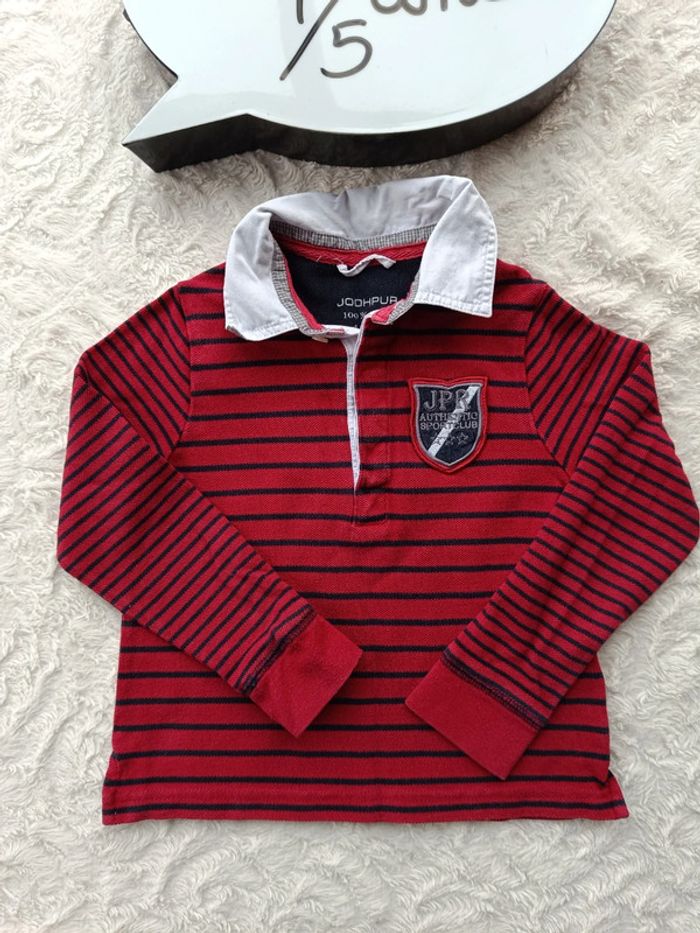 Polo chemise manches longues Garçon 4/5 ans Jodhpur 100% coton - photo numéro 2