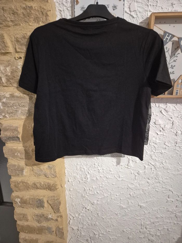 Magnifique crop top noir avec dentelle Brave Soul London taille L - photo numéro 7