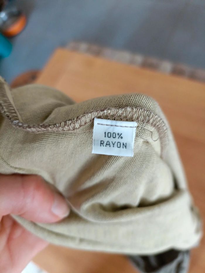 Tee-shirt marron broderie Philippe le bac - photo numéro 3