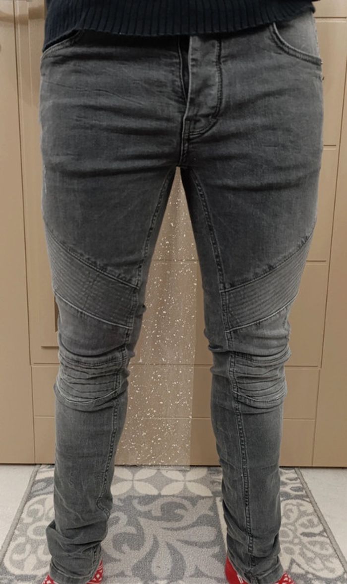 Jeans slim homme gris foncé - photo numéro 4