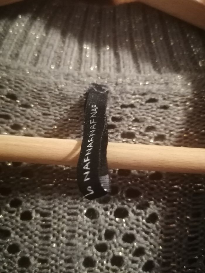 Pull coton col V plongeant femme S - photo numéro 3