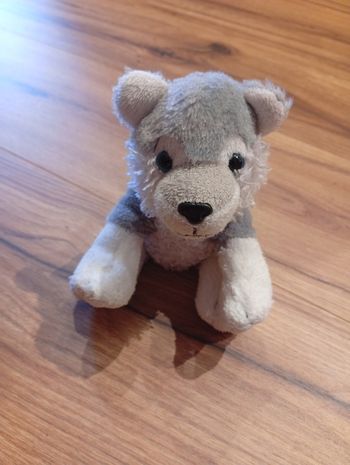 Doudou Ours Lilliputiens – Bastien Beige, écharpe Marron, Avec Noeud, Peluche D'occasion