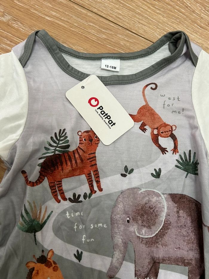 Bodie pyjama - motif animaux fermeture avec pressions - 12/18 mois - photo numéro 3