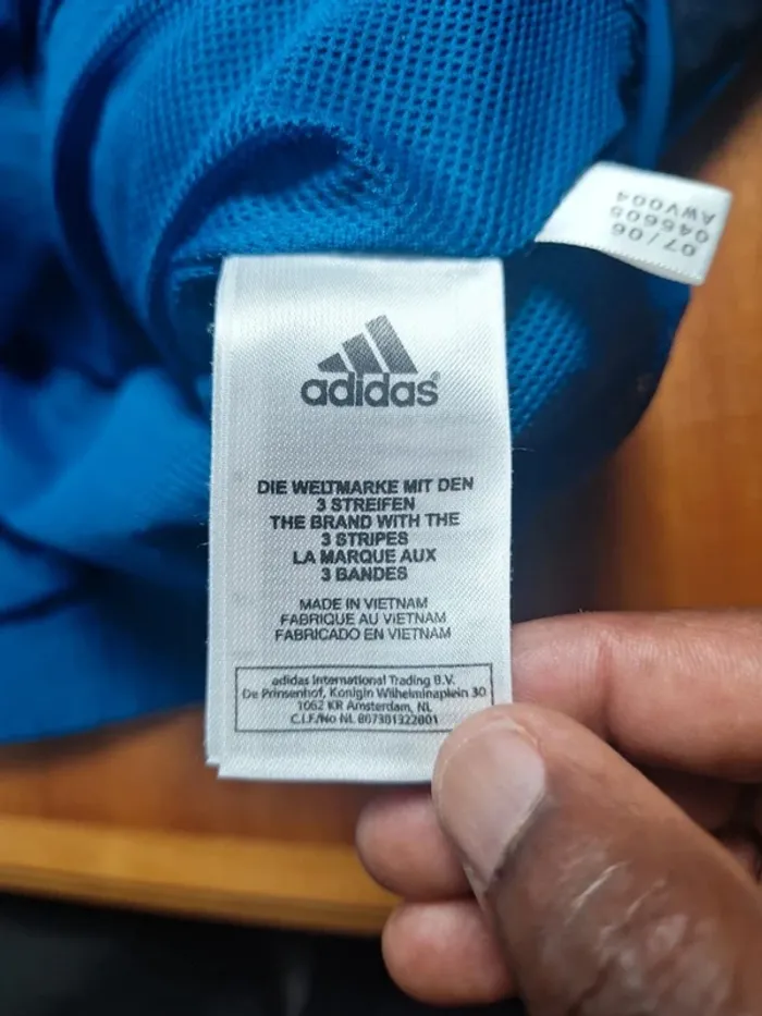 Veste Adidas Vintage Bleu & Noir – Années 2000 – Taille L - imprimé (595) - photo numéro 14