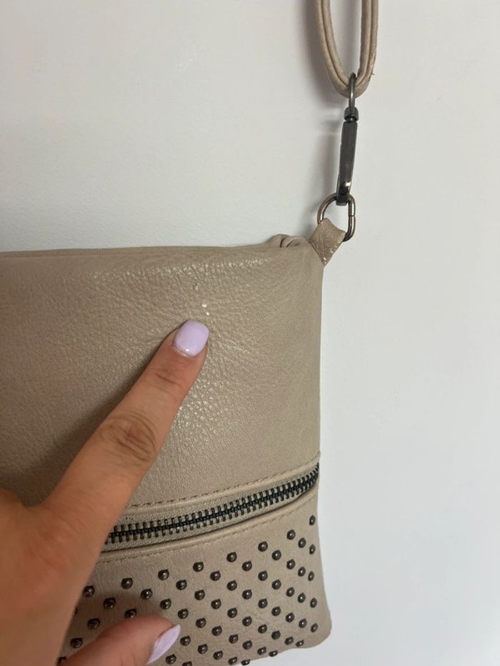 Sac bandoulière beige clair - photo numéro 5