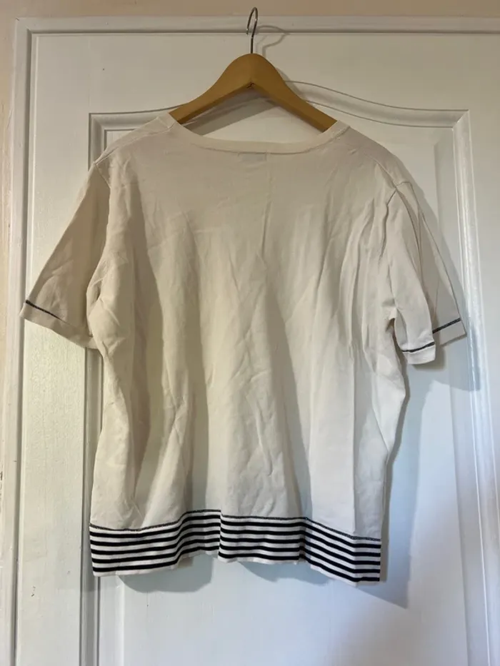 Superbe haut type marinière - taille s - un jour ailleurs - viscose qualitatif - photo numéro 3