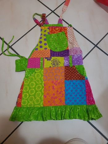 Robe été multicolore réversible verte