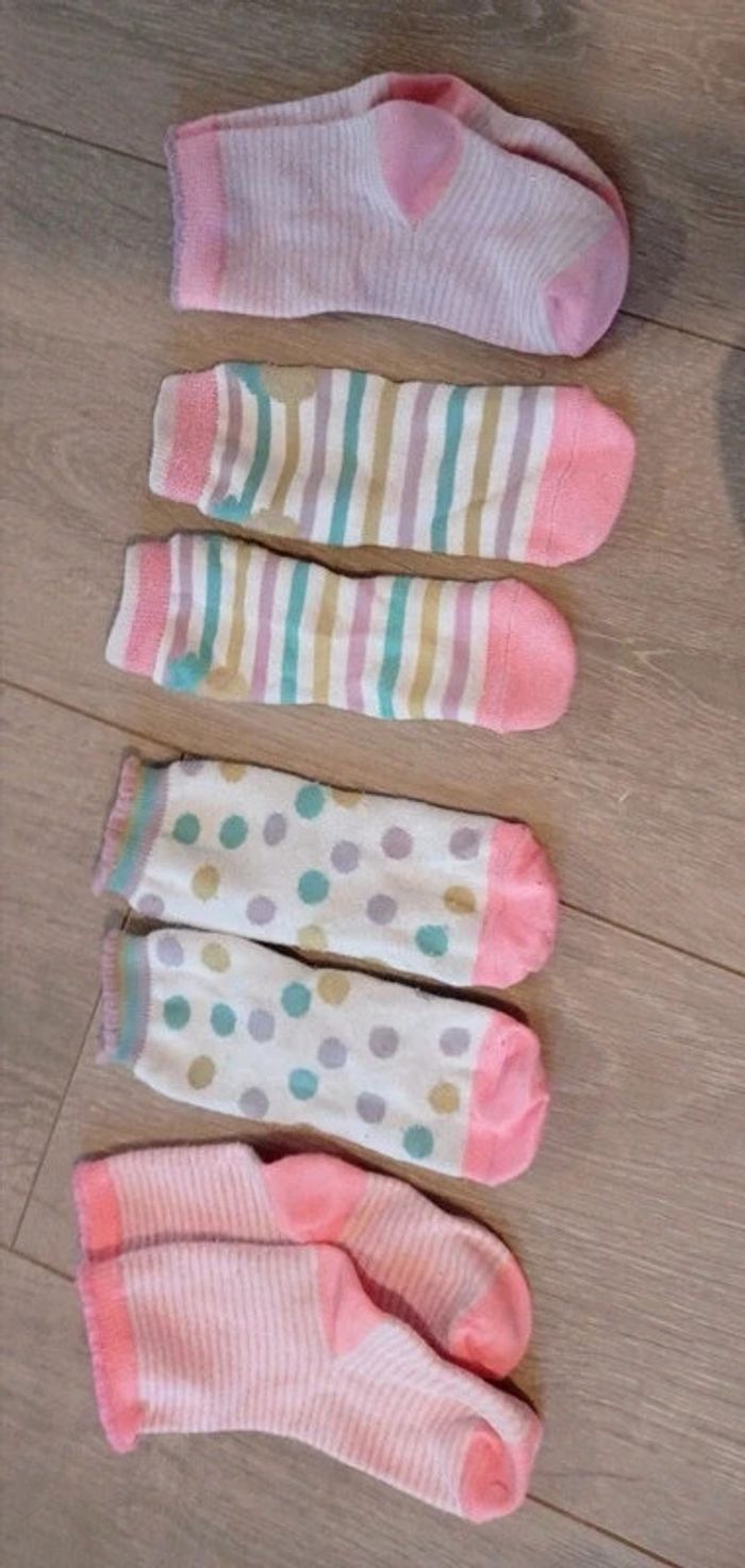 Lot de 4 paires de chaussettes fille 19-22