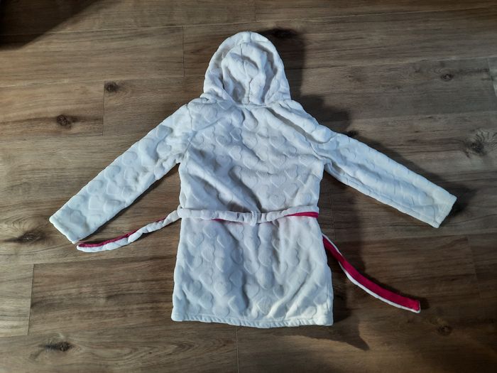 Robe de chambre fille blanc/rose avec capuche Okaïdi 12 ans - photo numéro 3