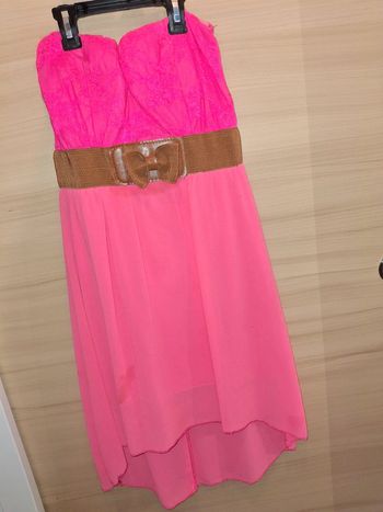Robe rose avec ceinture taille S