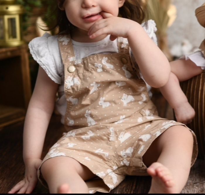 Ensemble salopette motif lapins + bandeau - photo numéro 8