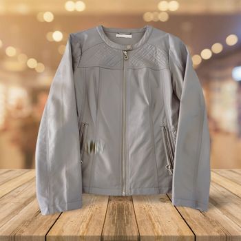 Blouson Imitation Cuir Matelassé