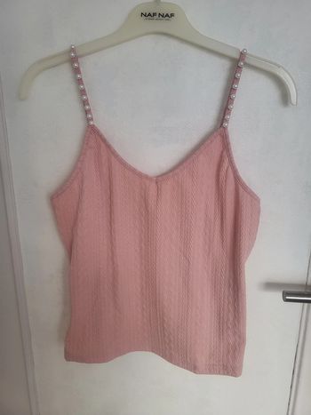Débardeur rose avec perles Taille 40