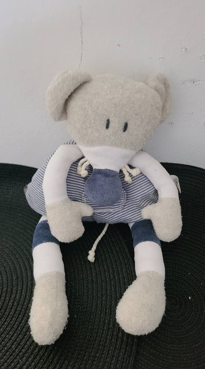 Peluche souris Bébé Confort rayé bleu blanc gris - photo numéro 4