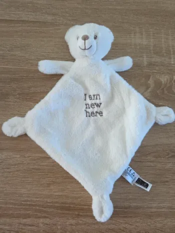 Doudou ourson blanc tout doux