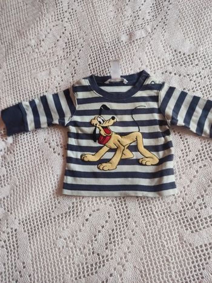 Pull rayé marine h et m Disney