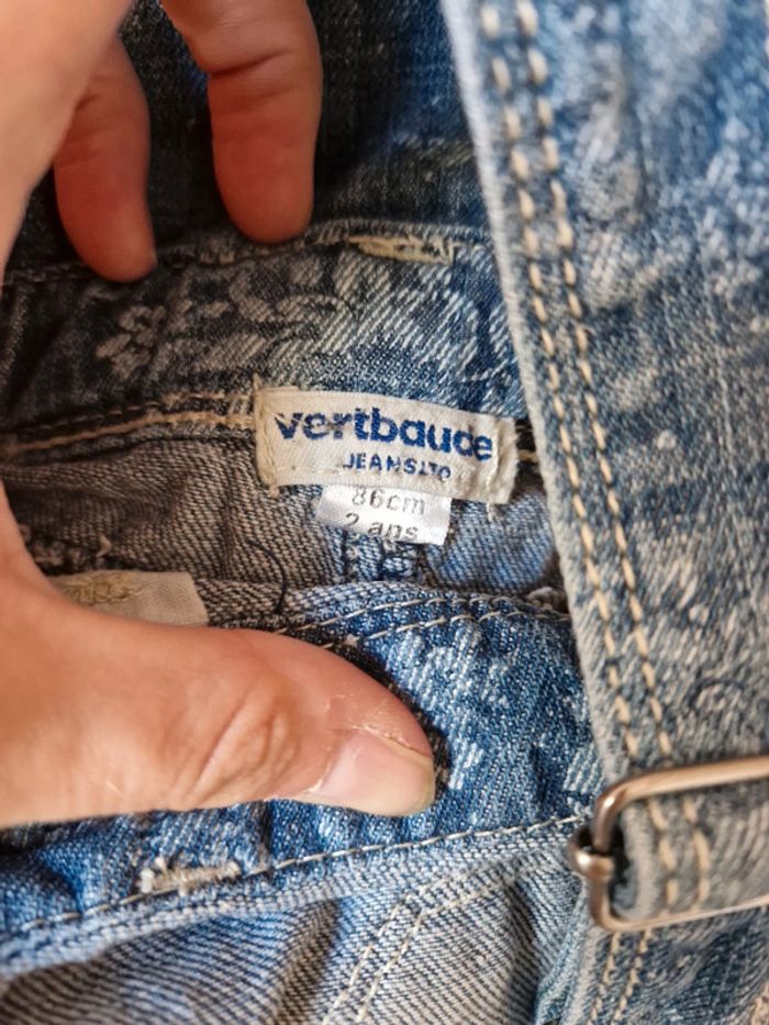 Salopette courte en jeans délavé fleurie Verbaudet🍓2 ans🍓 - photo numéro 7