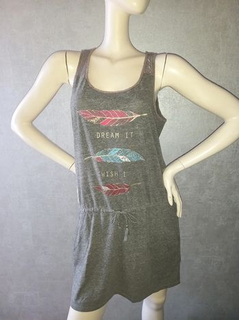 chemise de nuit plume paillette doré etam taille 40