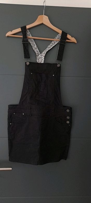 Robe salopette jean noir