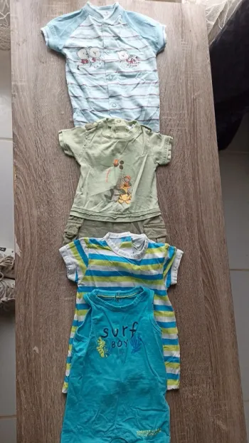 Combi short garçon 3 mois