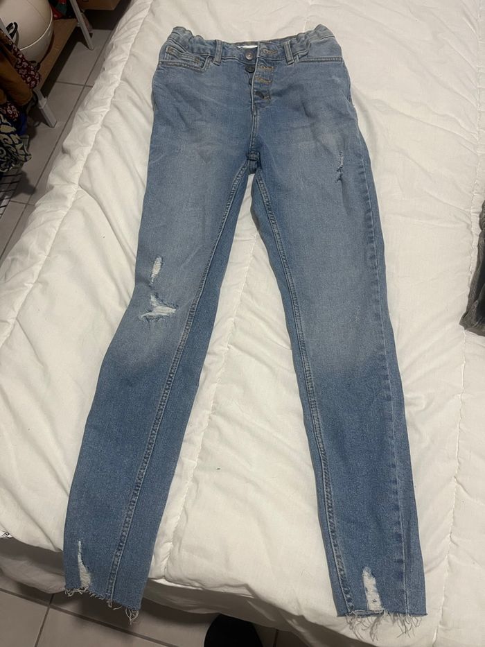 Jeans skinny bleu 30 troué